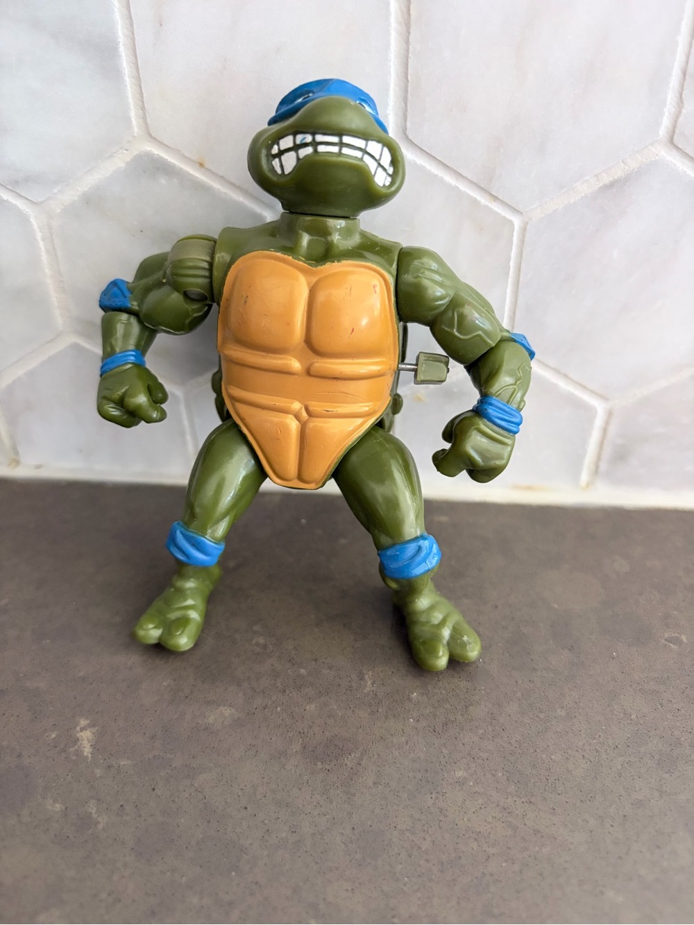 Vintage  TMNT wind up Leonardo action figure teenage mutant ninja turtles